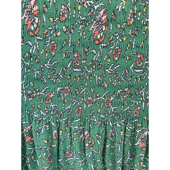 Max Studio Green Floral Skirt Size‎ XS Ruched Waist - Picture 2 of 5